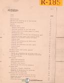 Reishauer-Fellows-Reishauer Fellows No. 12 Geaer Grinding Operator Instruction & Table Manual 1959-#12-No. 12-03